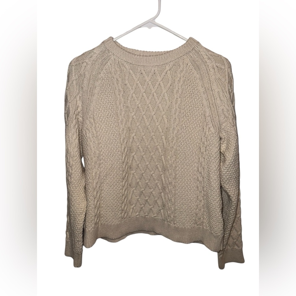 J. Crew Beige Cable Knit Sweater